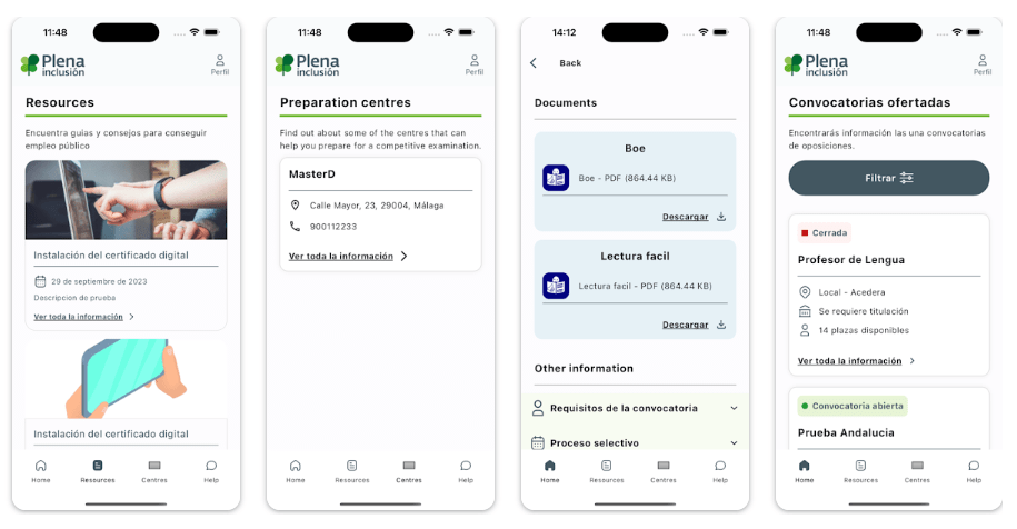 Ir a La app de empleo público desarrollada por Plena Inclusión facilita a las personas con discapacidad intelectual toda la información sobre ofertas de trabajo