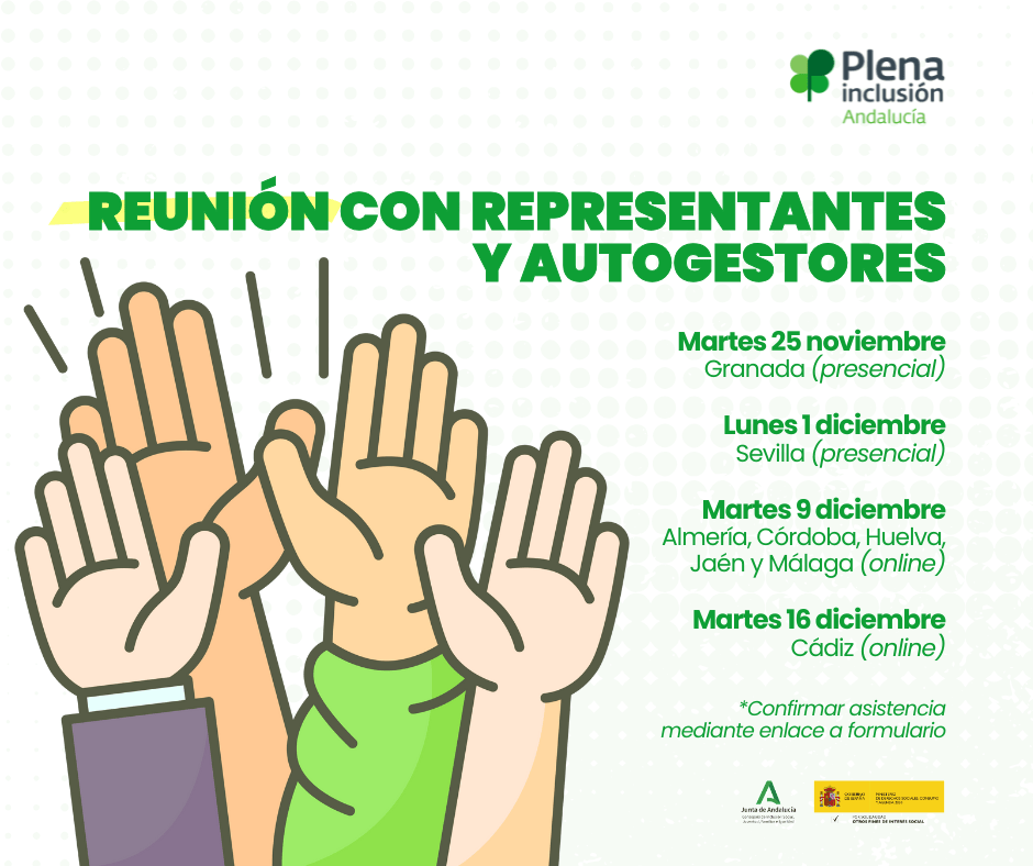 Ir a Plena inclusión Andalucía impulsa una serie de encuentros itinerantes entre representantes y grupos de autogestores