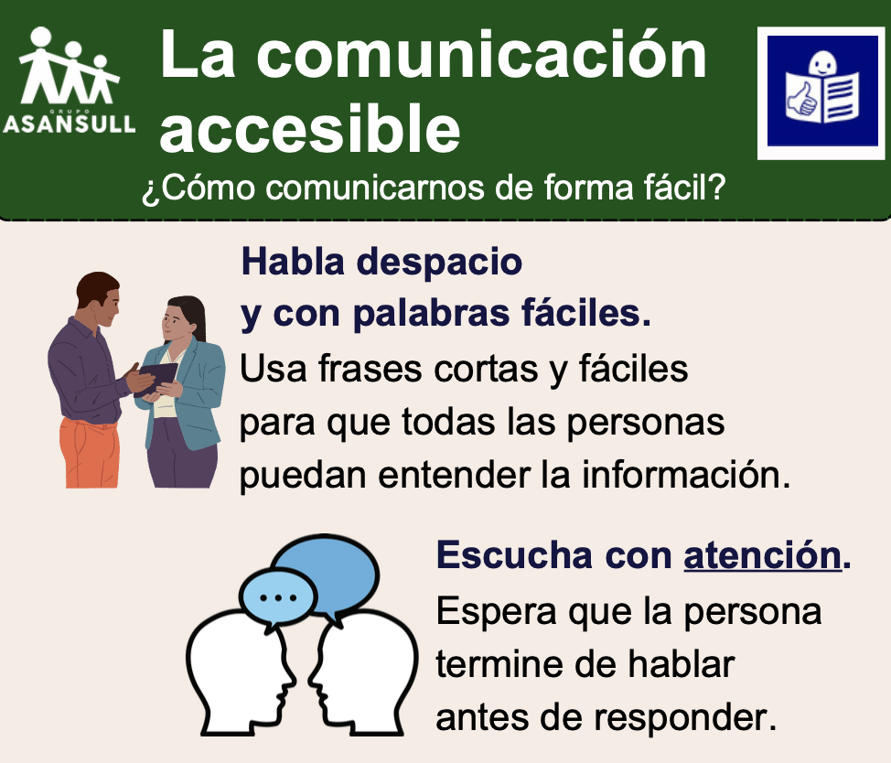 Decálogo Comunicación accesible Asansull