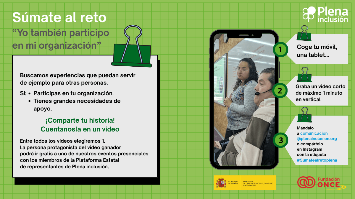 Ir a Súmate al reto ‘Yo también participo en mi organización’