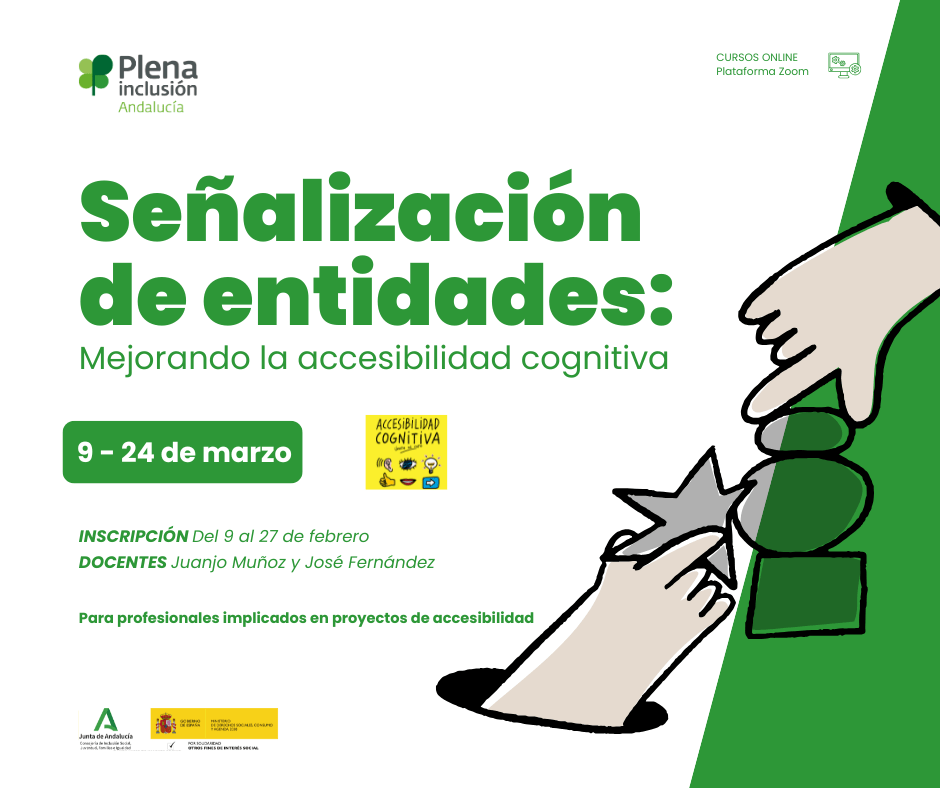 Ir a Abierto el plazo de inscripción para el curso ‘Señalización de entidades. Mejorando la accesibilidad cognitiva’