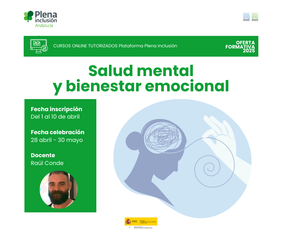 Ir a Plena Inclusión Andalucía lanza un nuevo curso sobre salud mental y bienestar emocional