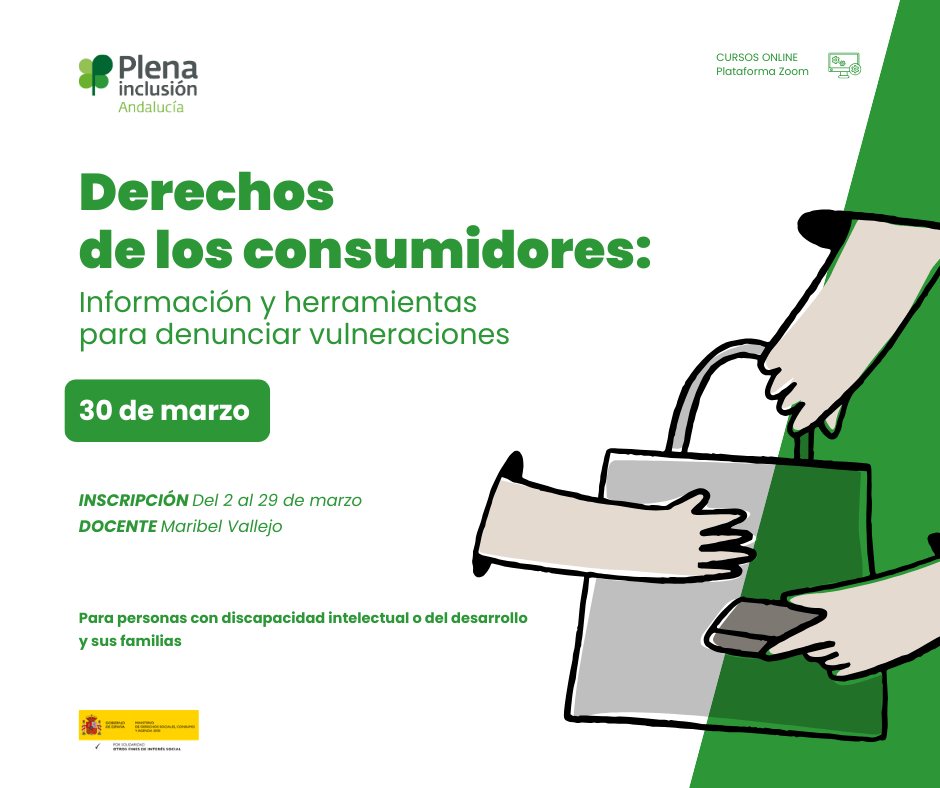 Ir a Plena Inclusión Andalucía organiza un curso online sobre derechos de las personas consumidoras