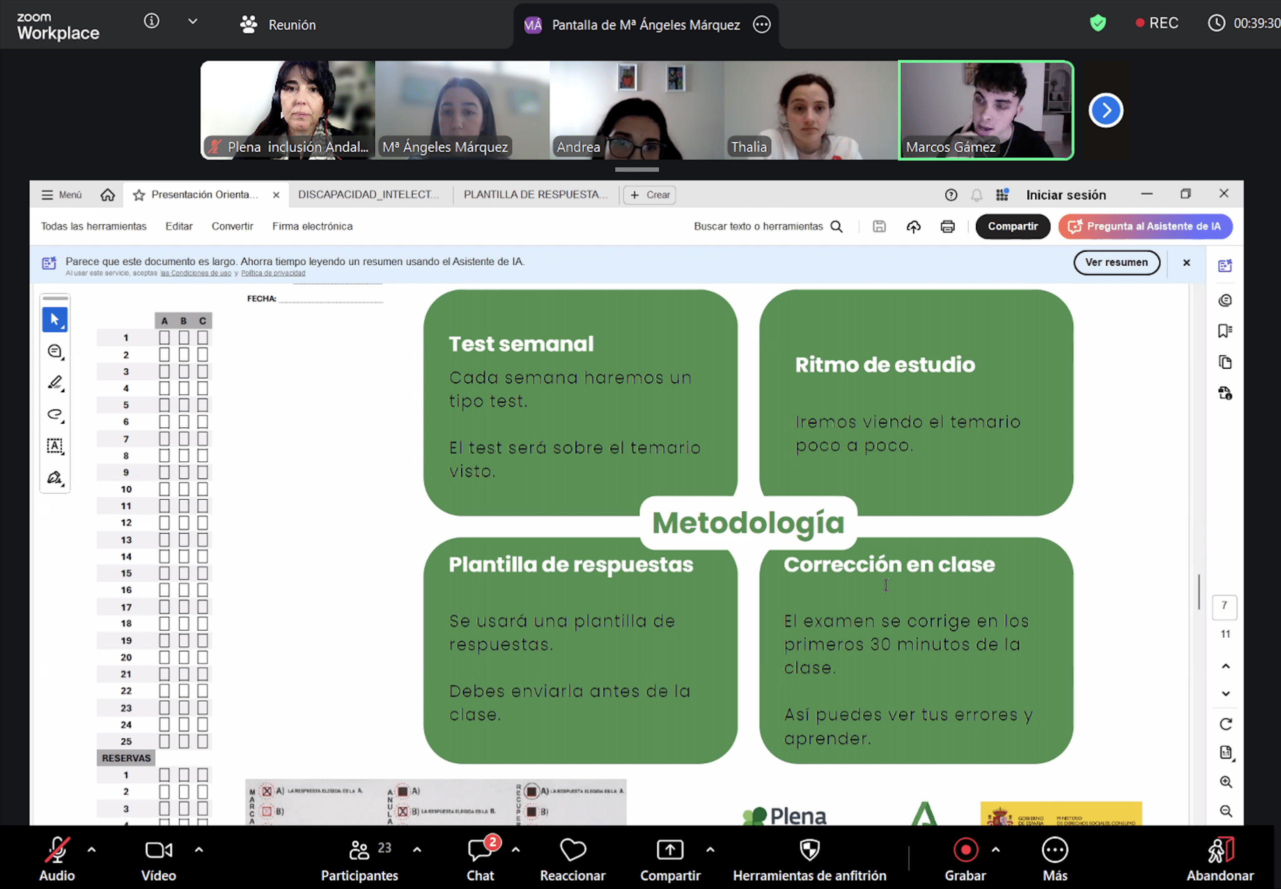 Ir a Arranca la formación del grupo de preparación de oposiciones para personas con discapacidad intelectual