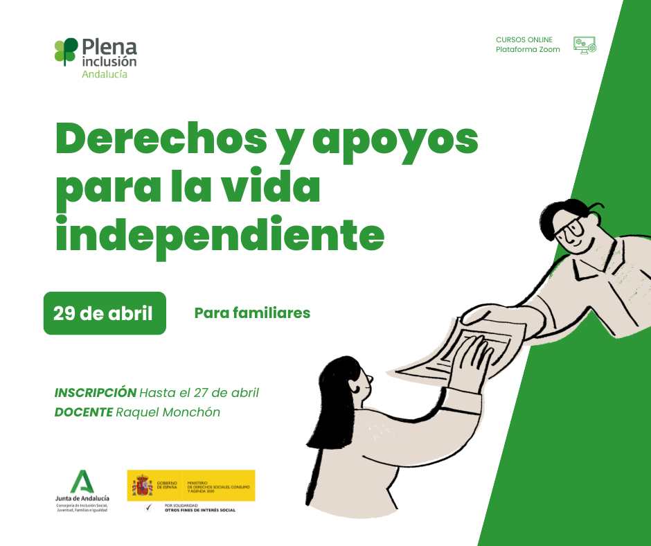 Ir a Abierto el plazo de inscripción para la formación ‘Derechos y apoyos para la vida independiente’