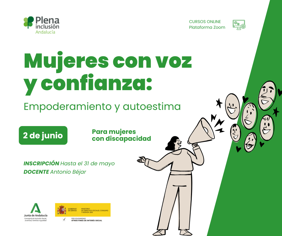 Ir a Últimos días para inscribirse en la formación ‘Mujeres con voz y confianza: Empoderamiento y autoestima’